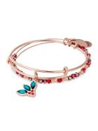 Alex And Ani Rose Goldtone Deck The Halls Two-piece Charm Bracelet