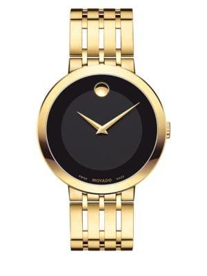 Movado Esperanza Yellow Goldtone Pvd Finished Stainless Steel Bracelet Watch