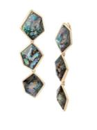 Robert Lee Morris Collection It's A Bunch Of Abalone Geometric Abalone Stone Triple Drop Earrings