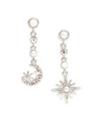 Design Lab Lord & Taylor Crystal Mismatch Drop Earrings