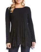 Karen Kane Lace Inset T-shirt