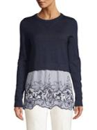 Elie Tahari Candra Wool Shirting Sweater