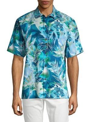 Tommy Bahama Lagoon-print Short-sleeve Shirt