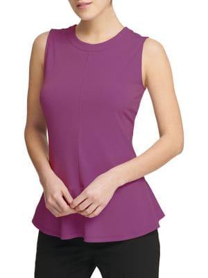 Donna Karan Peplum Knit Top