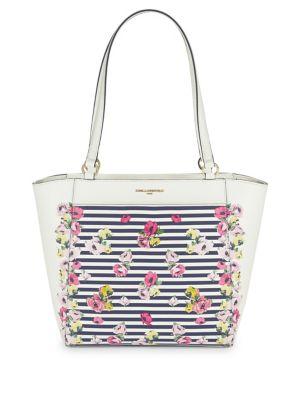 Karl Lagerfeld Paris Floral Willow Leather Tote