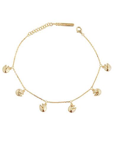 Lucky Brand Delicates Goldtone Sterling Silver Fortune Cookie Charm Chain Bracelet