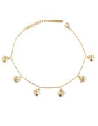 Lucky Brand Delicates Goldtone Sterling Silver Fortune Cookie Charm Chain Bracelet