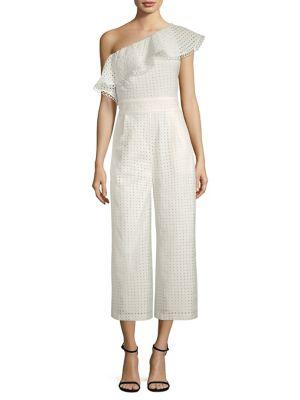 Laundry By Shelli Segal Ruffle Eyelet Jumpsuit