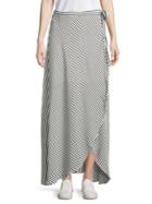 Design Lab Lord & Taylor Striped Wrap Skirt