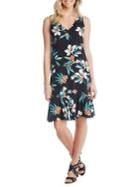 Karen Kane Floral-print Ruffle Hem Shift Dress