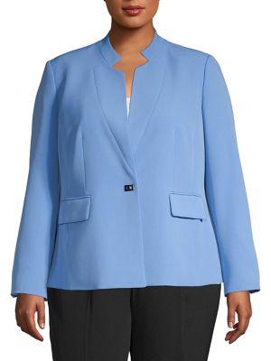 Kasper Plus Toggle-front Blazer