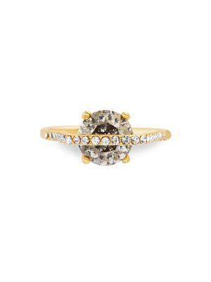 Lord & Taylor Golden Shadow Swarovski Crystal Stackable Band Ring Set