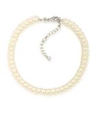 Carolee 5-3mm Round White Pearl Choker Necklace