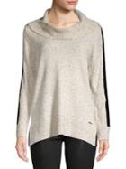 Ivanka Trump Striped Sleeve Knit Pullover