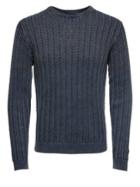 Only And Sons Textured Cotton Pullover