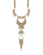 Lucky Brand Killing Me Softly Crystal Chain Link Statement Necklace