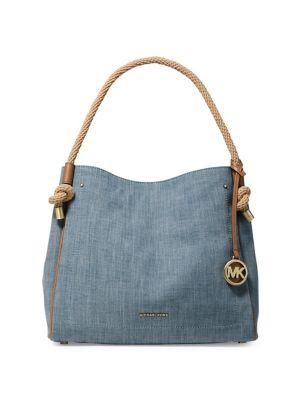 Michael Michael Kors Large Isla Grab Denim Shoulder Bag