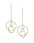 Design Lab Lord & Taylor Faux Pearl-accented Linear Drop Earrings