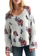 Lucky Brand Knit Floral Sweater