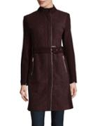 Vince Camuto Faux Leather-trimmed Trench Coat
