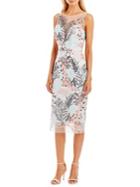 Nicole Miller New York Sleeveless Embroidered Cocktail Dress