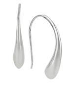 Lord & Taylor Sterling Silver Curved Teardrop Threader Earrings