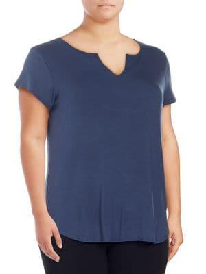 Lady Sarah Plus Splitneck Tee
