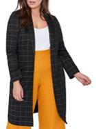 Addition Elle Michel Studio Plus Long Plaid Jacket
