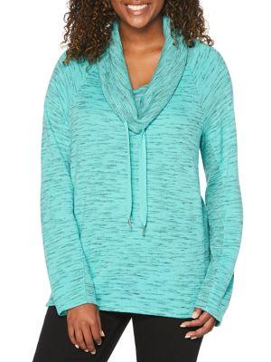 Rafaella Petite Melange Raglan-sleeve Top