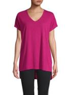 Askya Oversized V-neck High-low Tee
