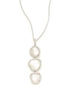 Nadri Multi-charm Long Layered Sterling Silver Necklace
