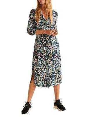 Mango Camo-printed Shirtdress