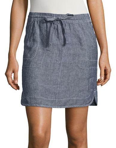 Lord & Taylor Petite Cross-dyed Linen Skirt