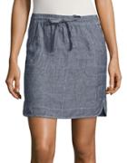 Lord & Taylor Petite Cross-dyed Linen Skirt