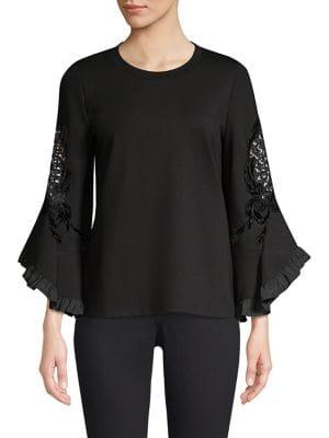Kobi Halperin Tamara Embroidered Sleeve Blouse