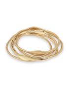 Robert Lee Morris Soho Gray Mood Sculptural Set Of 5 Goldtone Bangle Bracelets