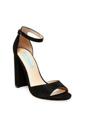 Betsey Johnson Carly Metallic Fabric Peep Toe Pumps