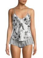 Sam Edelman Two-piece Satin Camisole And Shorts Set
