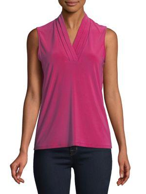 Anne Klein Sleeveless V-neck Blouse