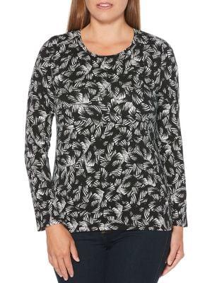 Rafaella Brush Stroke Printed Top
