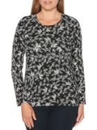 Rafaella Brush Stroke Printed Top