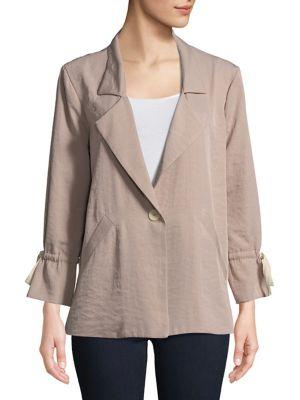 Paper Crown Long-sleeve Self-tie Blazer