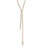 Michael Kors Classic Modern Faux-pearl Lariat Necklace