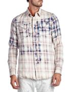 Cult Of Individuality Plaid Button-down Cotton Shirt