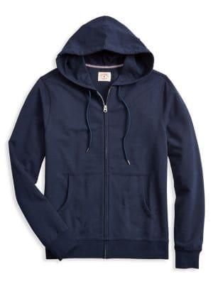 Brooks Brothers Red Fleece Zip Front Hoodie