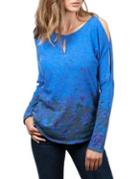 Lucky Brand Ombre Cold-shoulder Top