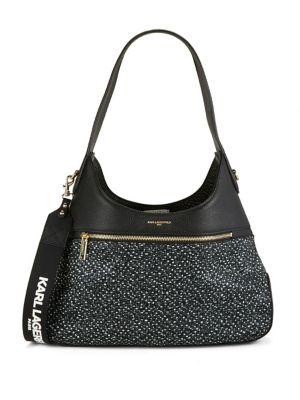 Karl Lagerfeld Paris Martina Leather Hobo Bag