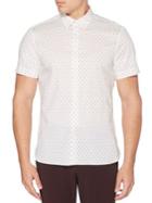 Perry Ellis Short-sleeve Mini Print Button-down Shirt