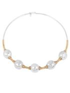 Robert Lee Morris Two-tone Wire-wrapped Collar Necklace