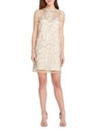 Tahari Arthur S. Levine Feather & Sequins Sheath Dress